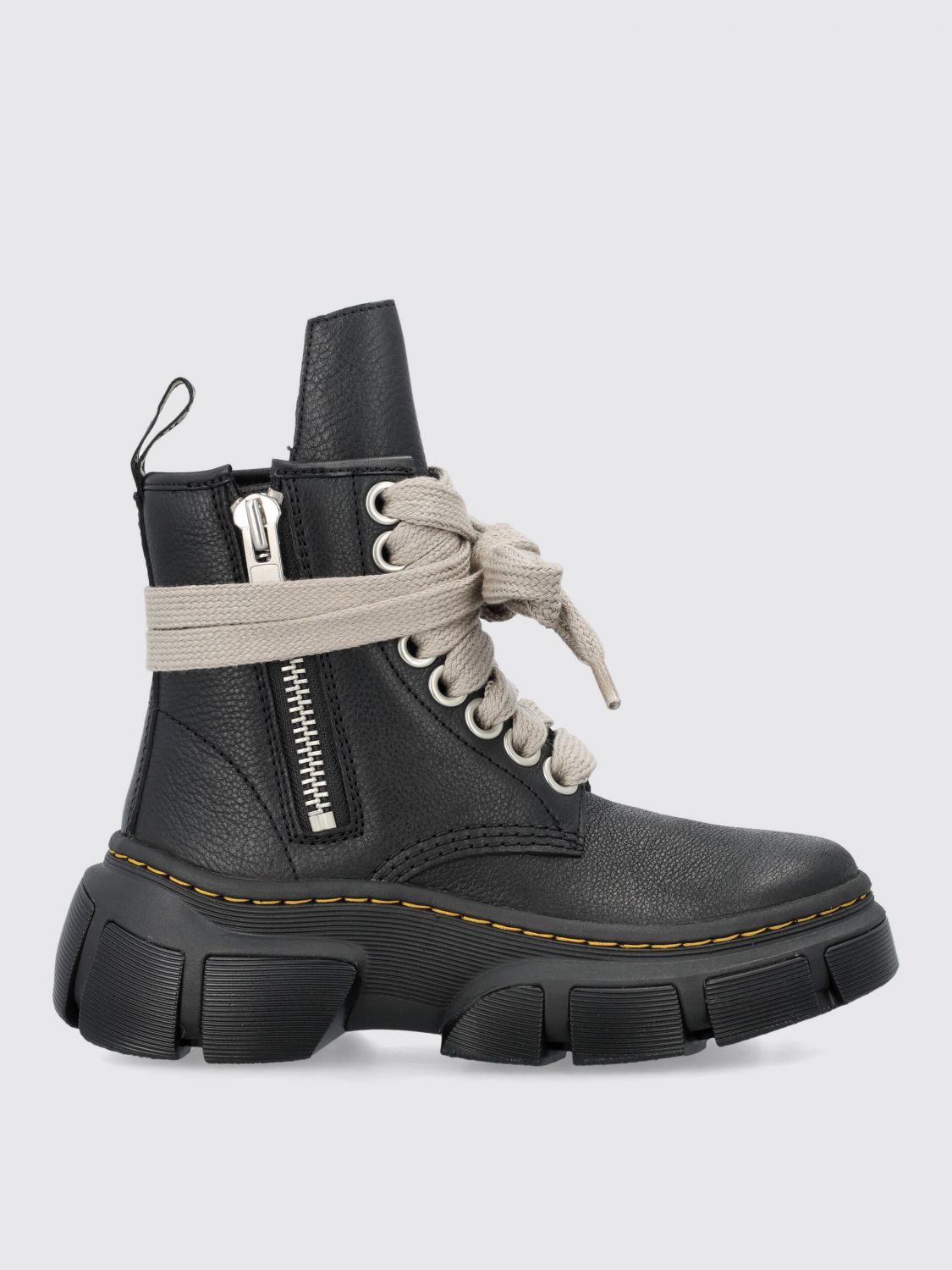 Dr. Martens X Rick Owens 50mm Jumbo Lace Ankle Boots In 黑色