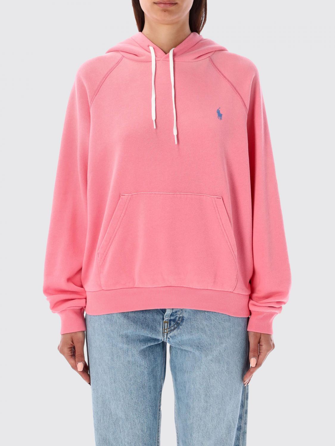 POLO RALPH LAUREN SWEATSHIRT POLO RALPH LAUREN WOMAN COLOR PINK,F76502010