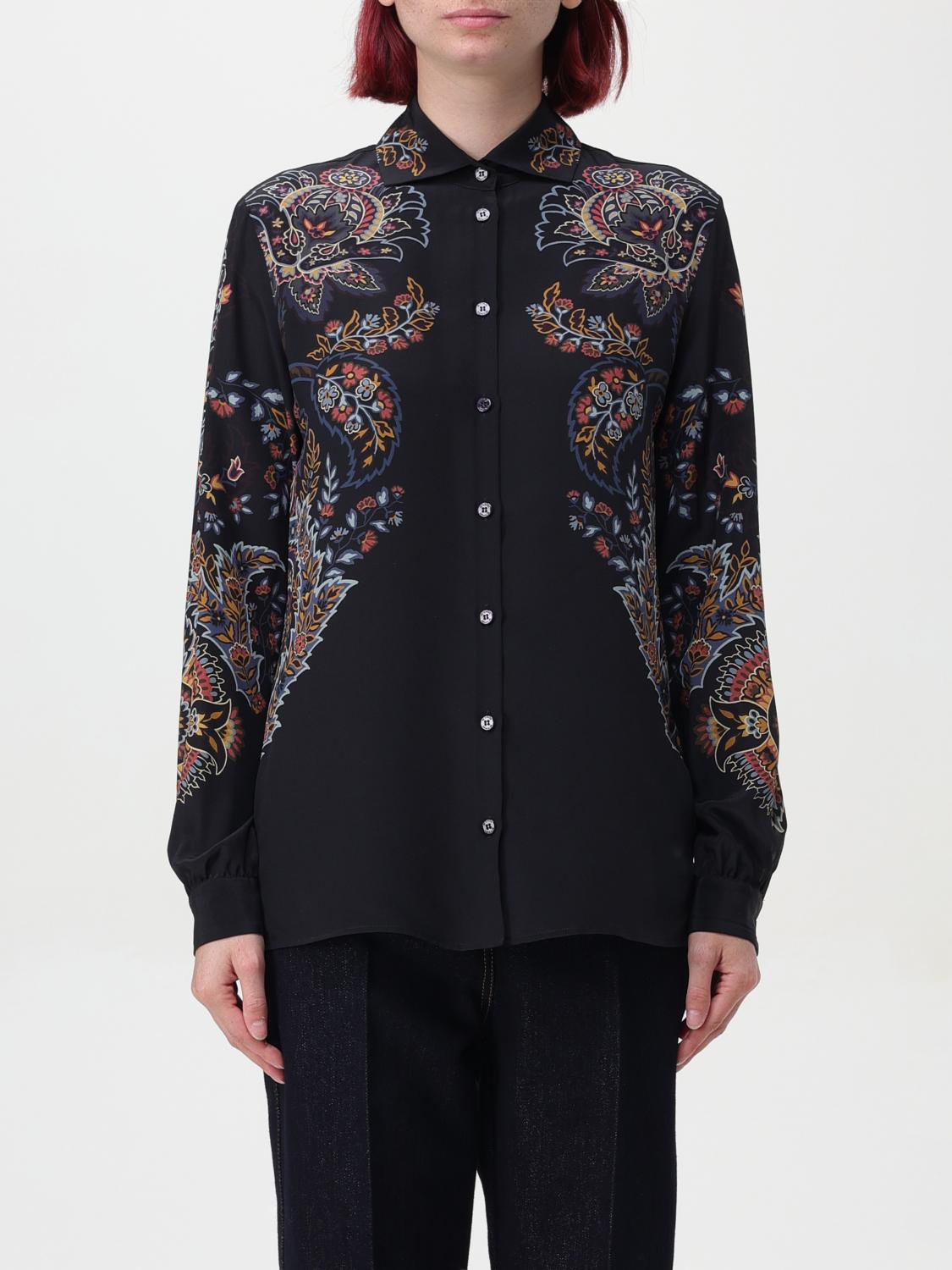 Shop Etro Shirt  Woman Color Black In Schwarz