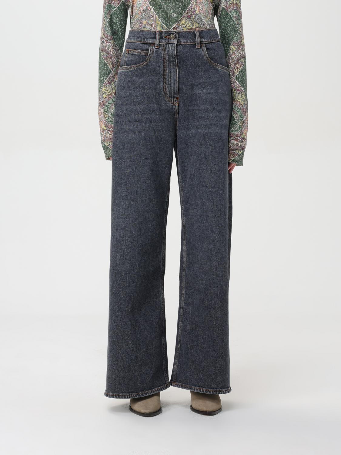 Shop Etro Jeans  Woman Color Grey