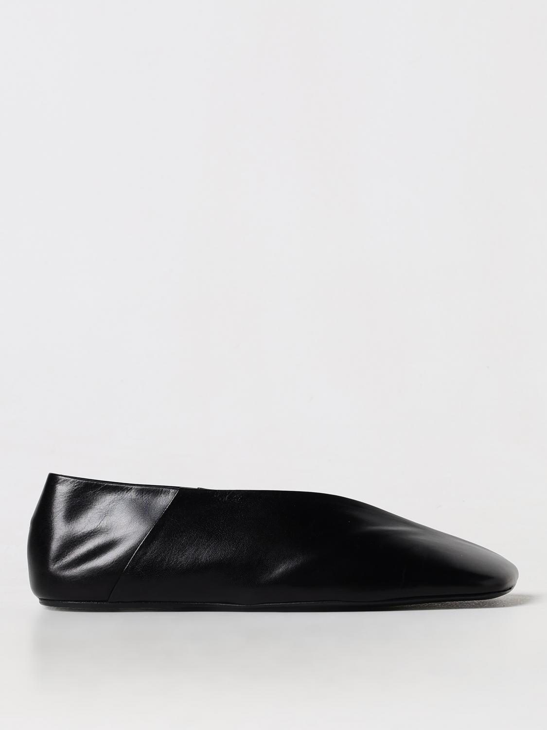 Shop Jil Sander Ballet Flats  Woman Color Black