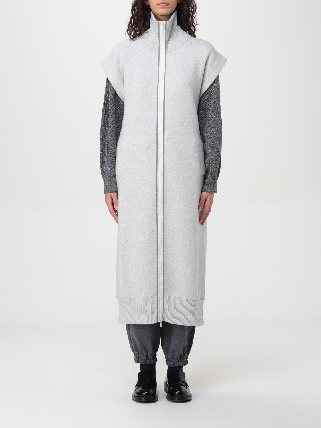 Waistcoat Brunello Cucinelli Woman Color Grey