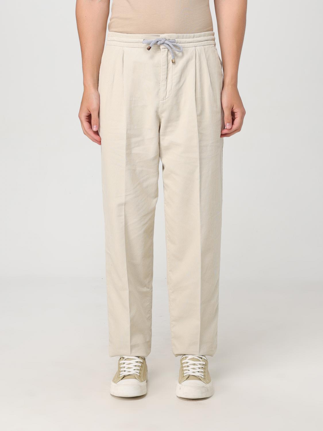 Brunello Cucinelli Pants Men Color Beige In Beige