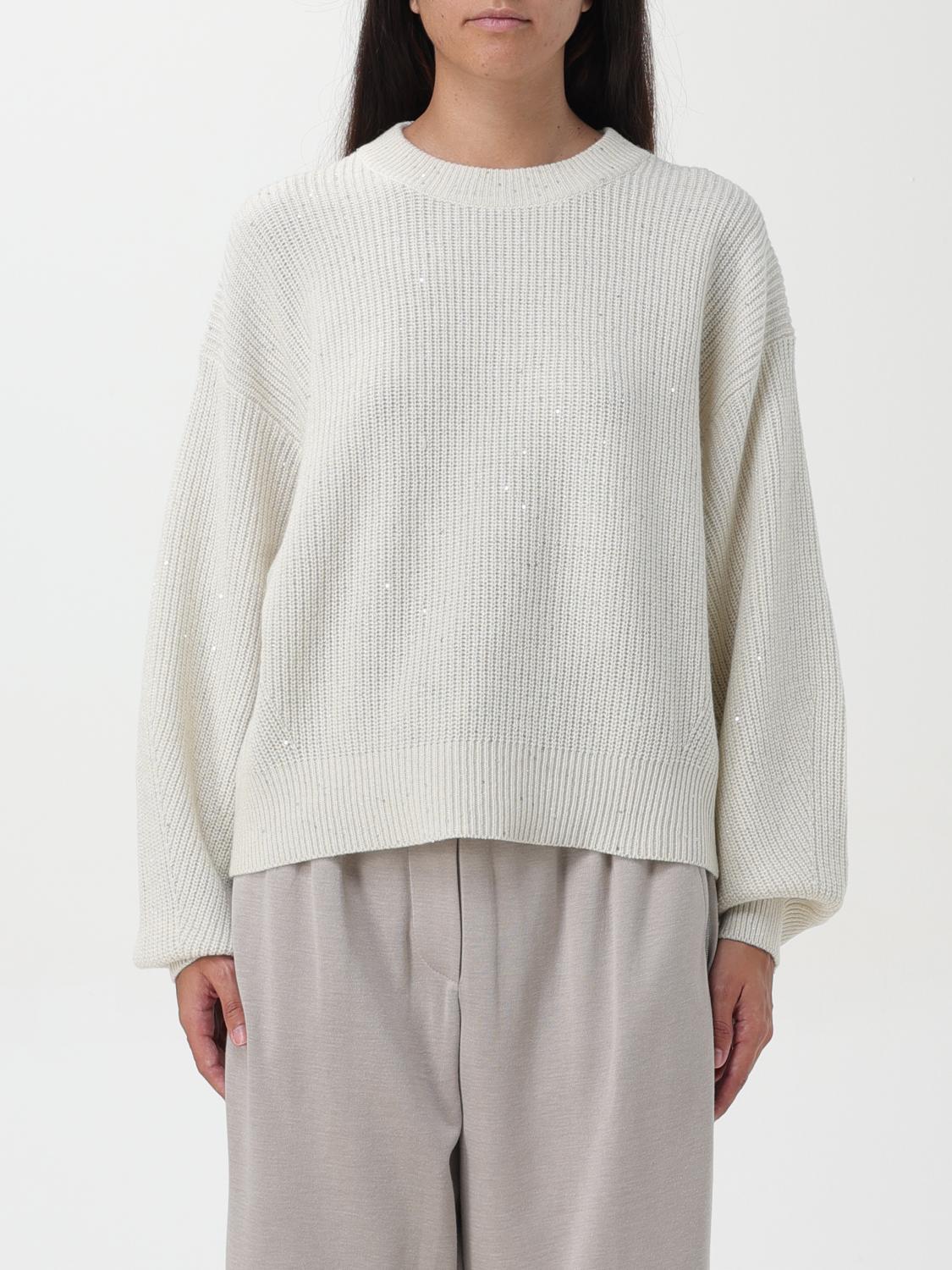Brunello Cucinelli Sweater Woman Color White In White