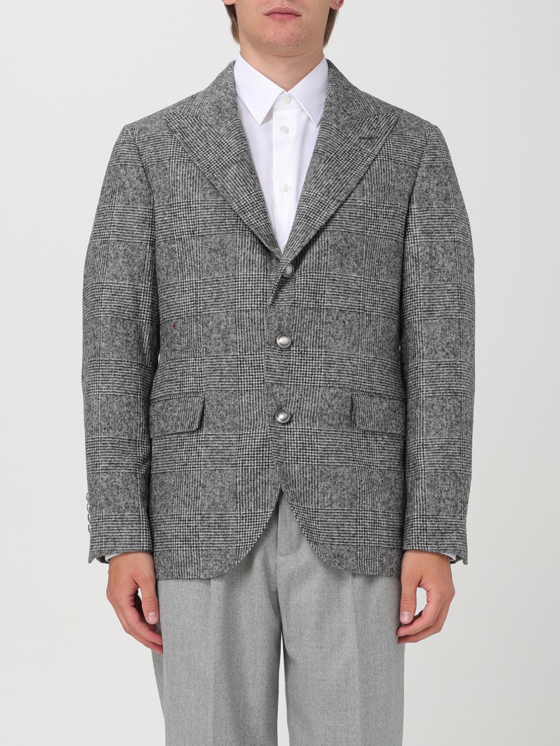 Shop Brunello Cucinelli Blazer  Men Color Grey