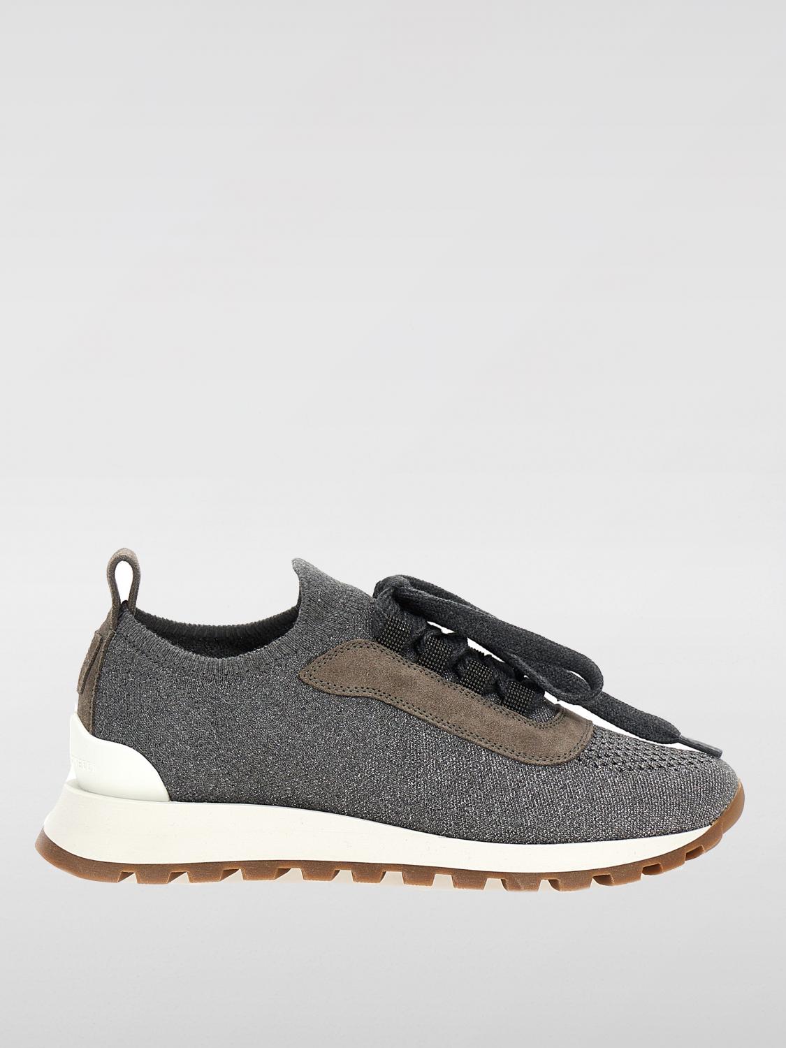 Shop Brunello Cucinelli Sneakers  Woman Color Grey