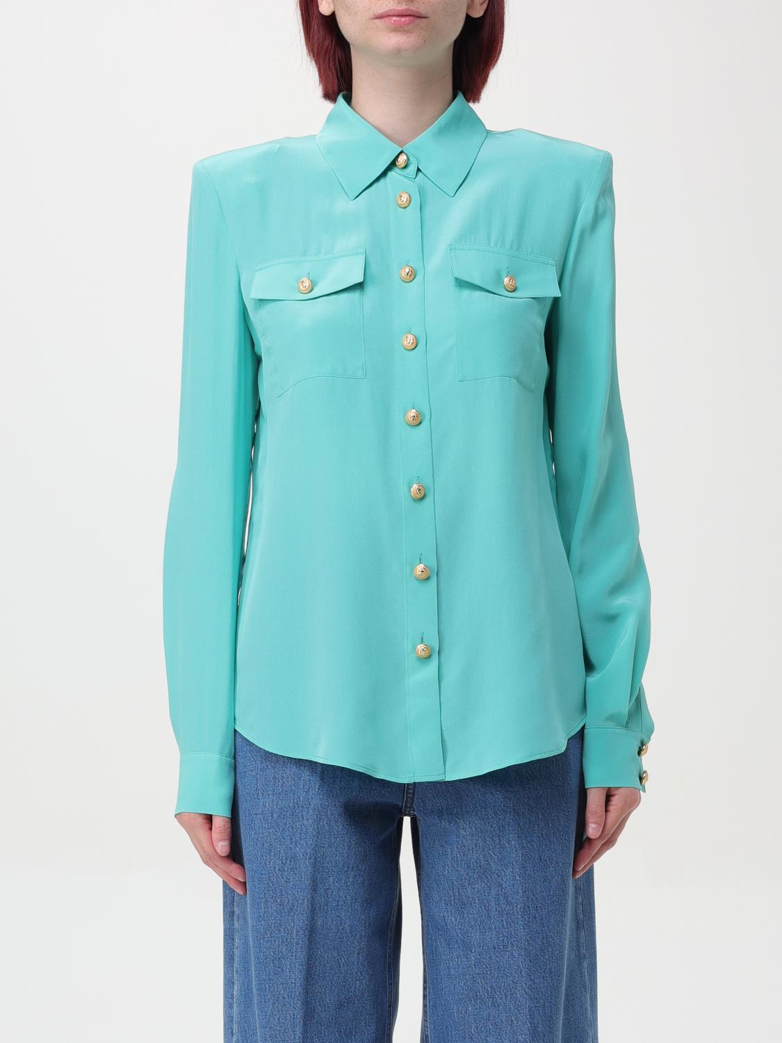 BALMAIN SHIRT BALMAIN WOMAN COLOR BLUE F76762009