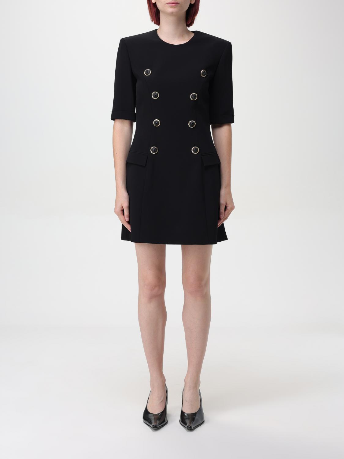 Shop Balmain Dress  Woman Color Black In 黑色