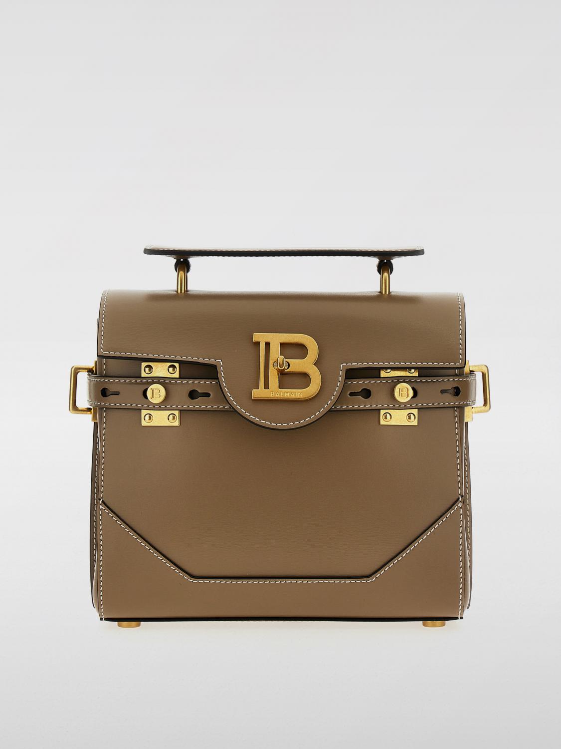 Shop Balmain Mini Bag  Woman Color Beige In 米色