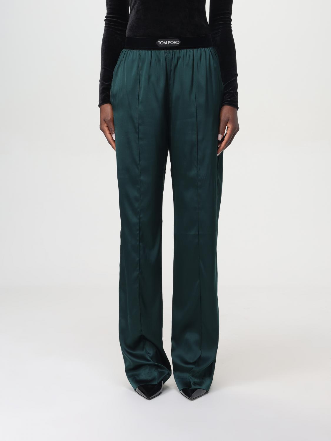 Shop Tom Ford Pants  Woman Color Emerald