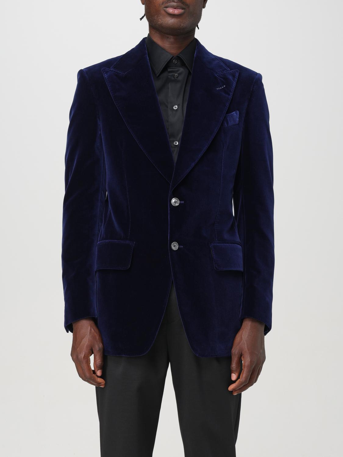 Shop Tom Ford Blazer  Men Color Blue In Blau