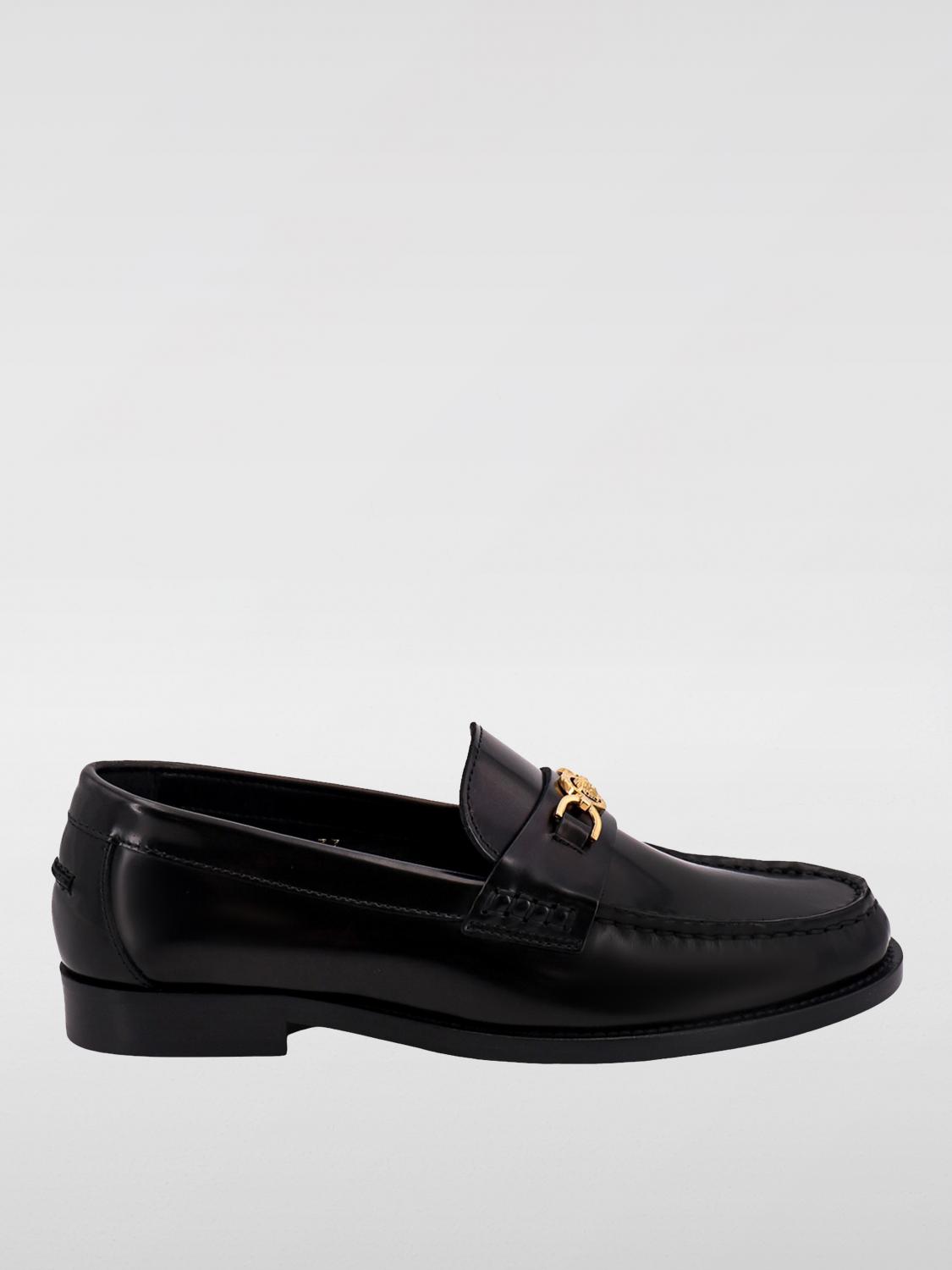 Versace Medusa '95 Leather Loafers In 黑色