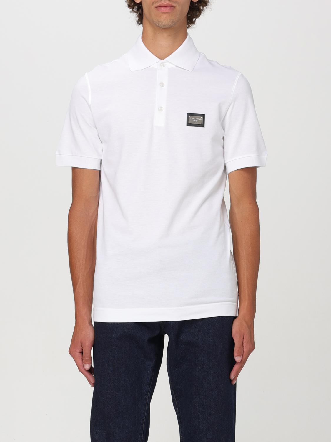 Shop Dolce & Gabbana Polo Shirt  Men Color White In 白色