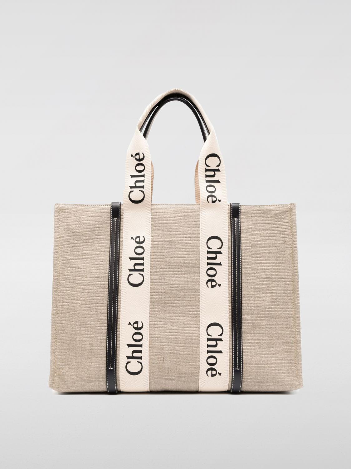 Chloé Woody Bag In 米色