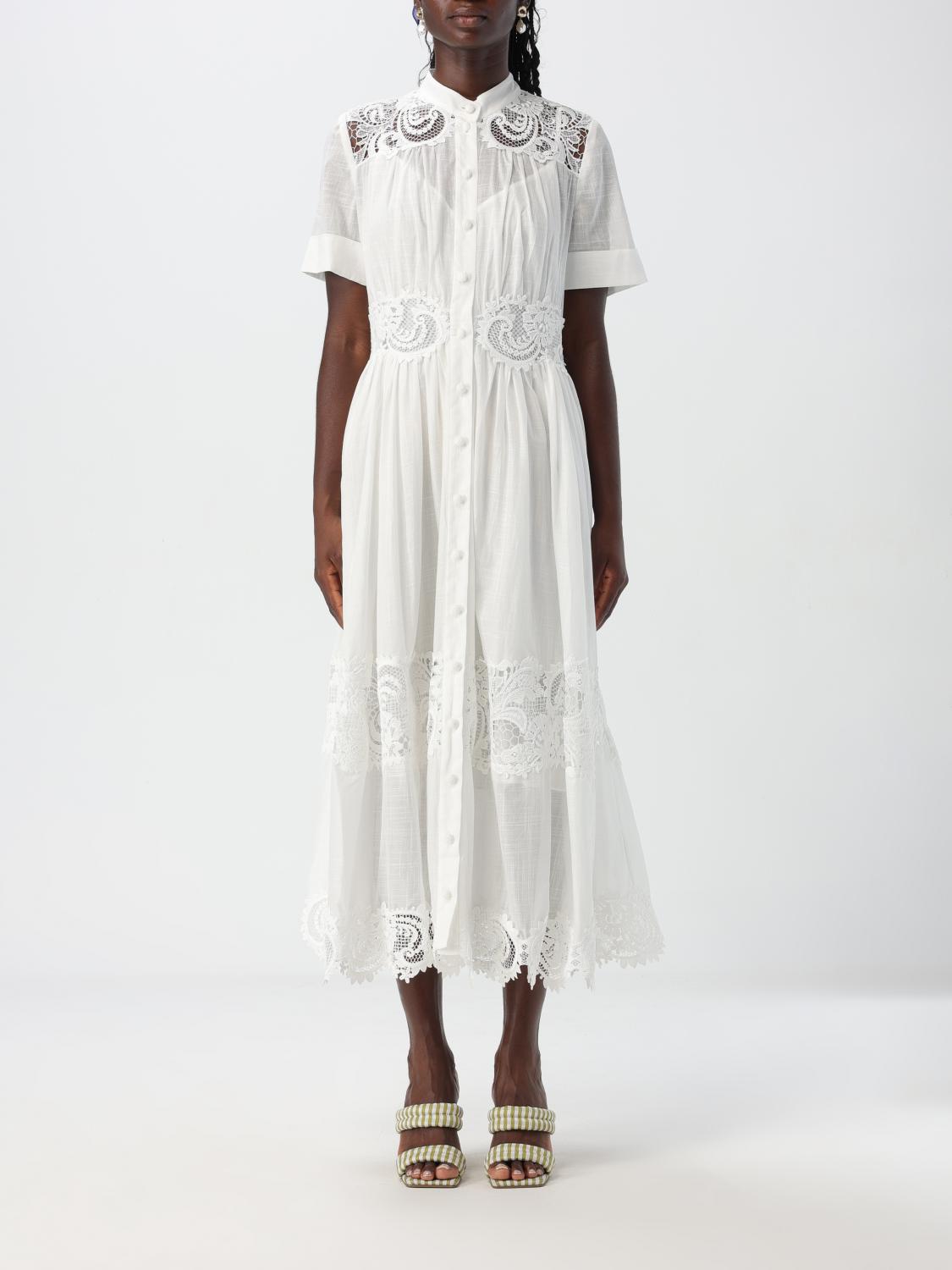 Shop Zimmermann Dress  Woman Color Ivory