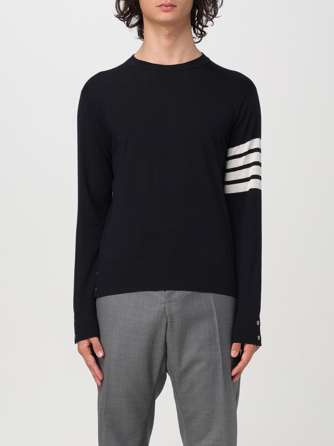 Shop Thom Browne Sweater  Men Color Blue In 蓝色