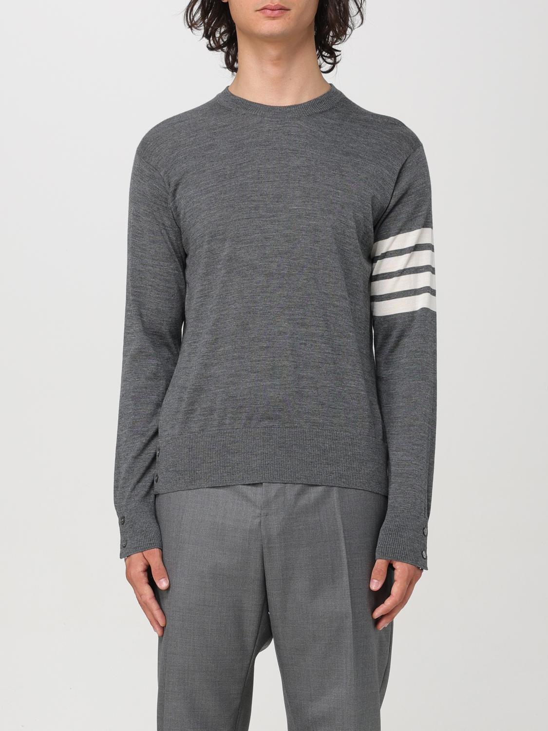 Shop Thom Browne Sweater  Men Color Grey In 灰色