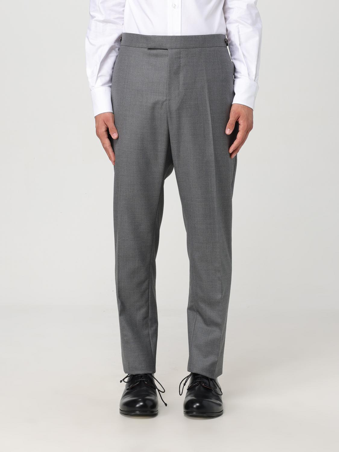 Shop Thom Browne Pants  Men Color Grey In 灰色