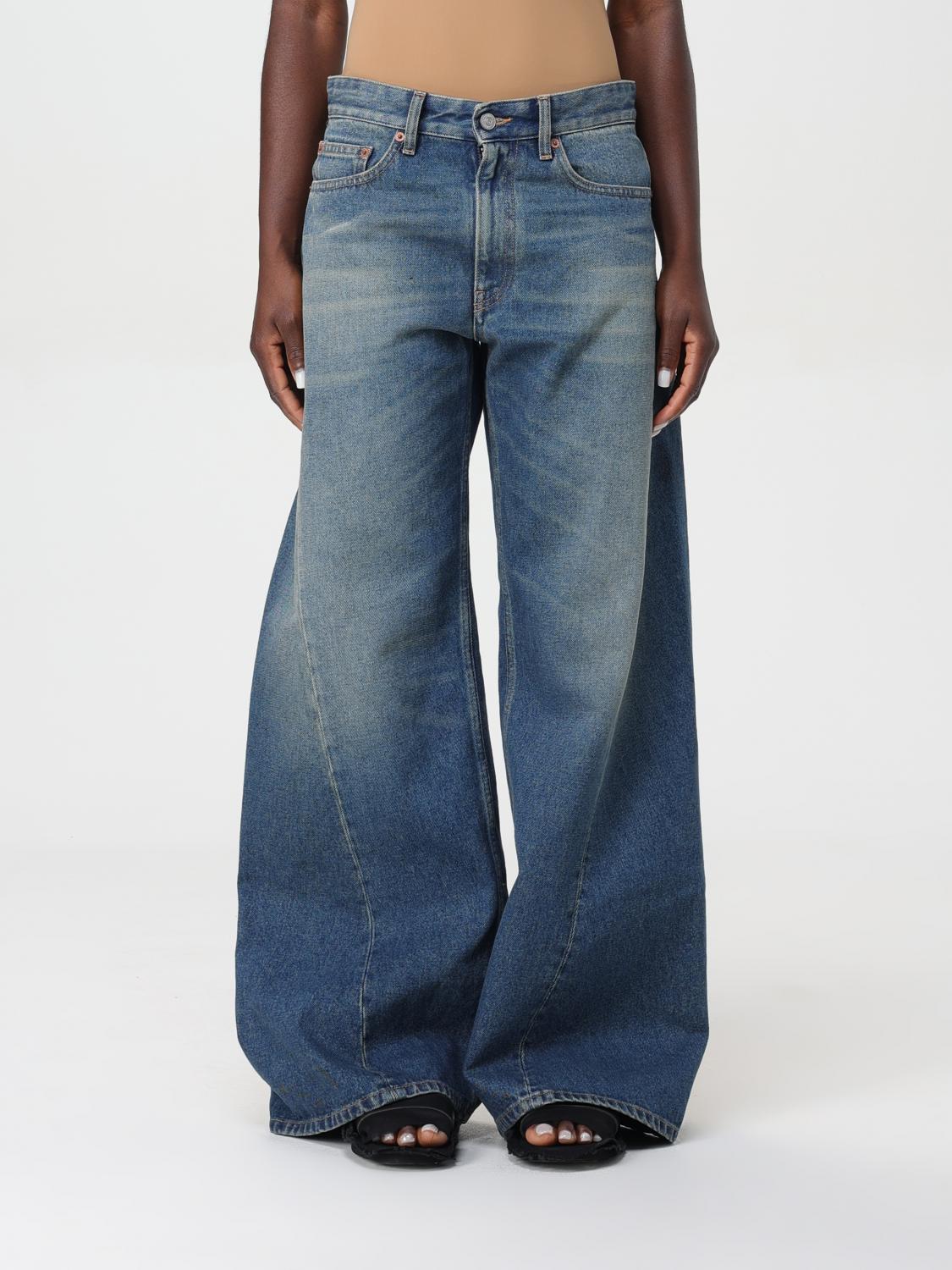 Shop Mm6 Maison Margiela Jeans  Woman Color Blue In 蓝色