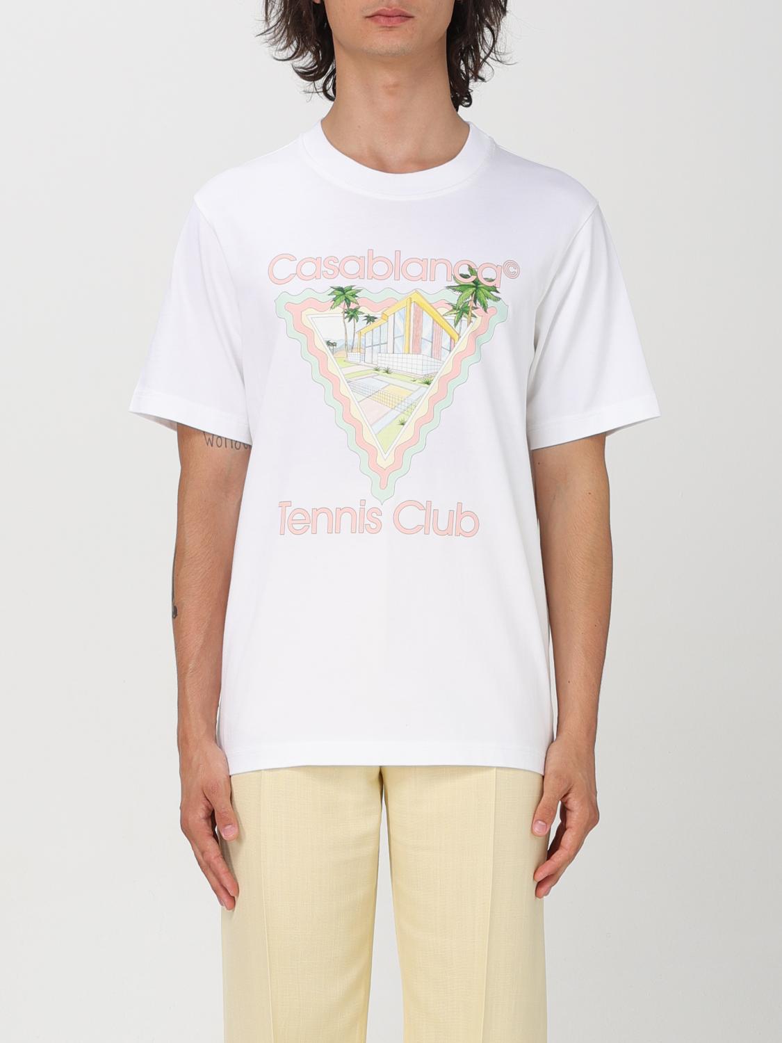 Shop Casablanca T-shirt  Men Color White