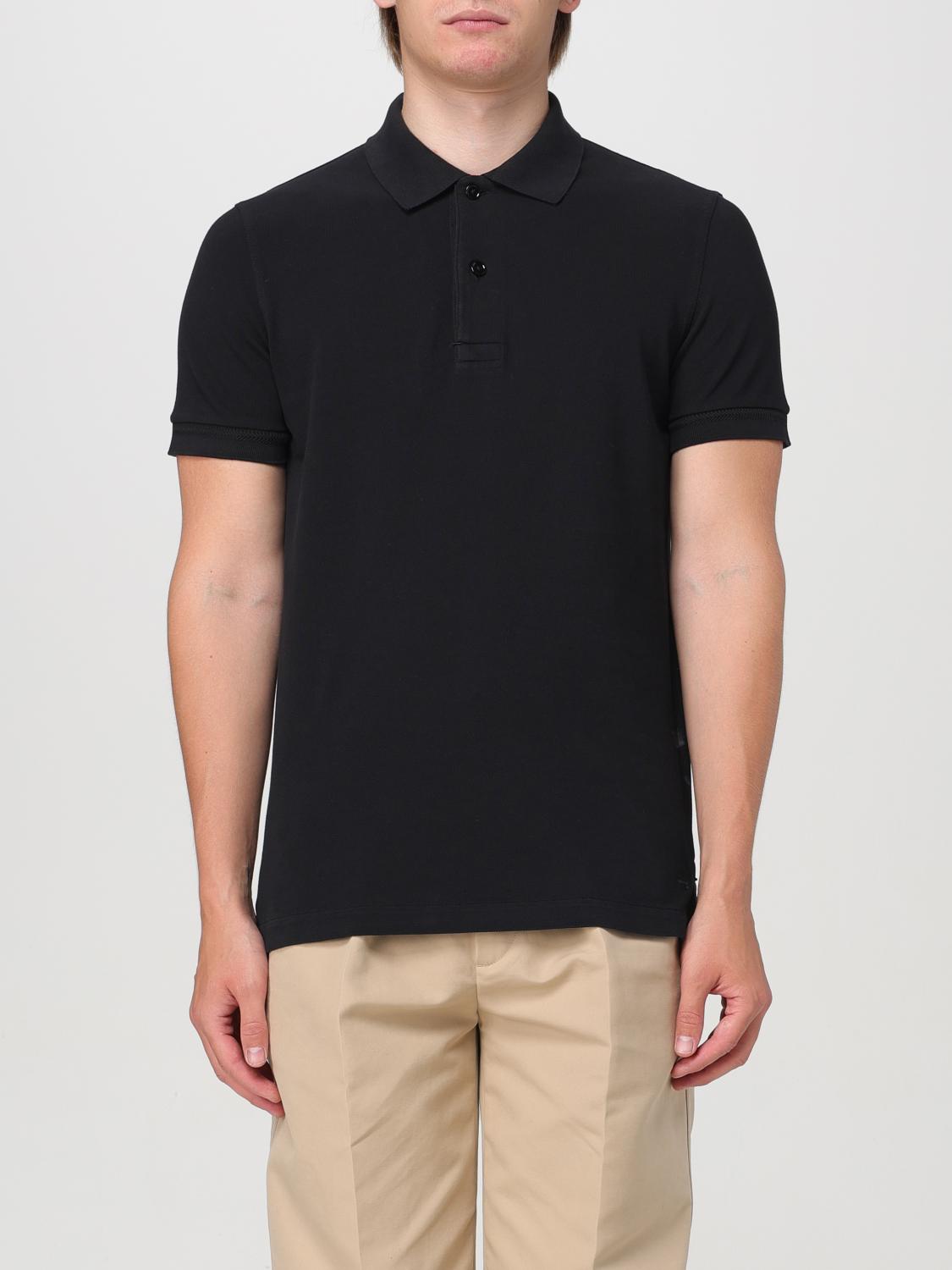 Shop Tom Ford Polo Shirt  Men Color Black