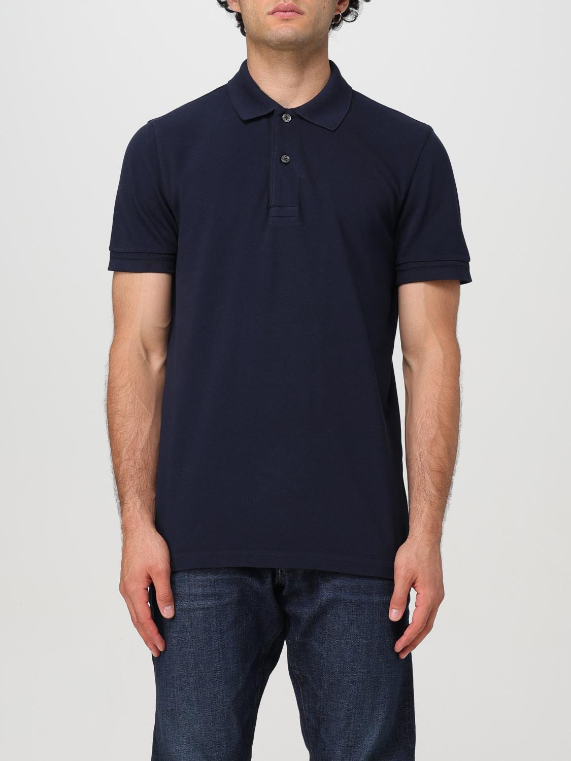 Shop Tom Ford Polo Shirt  Men Color Blue