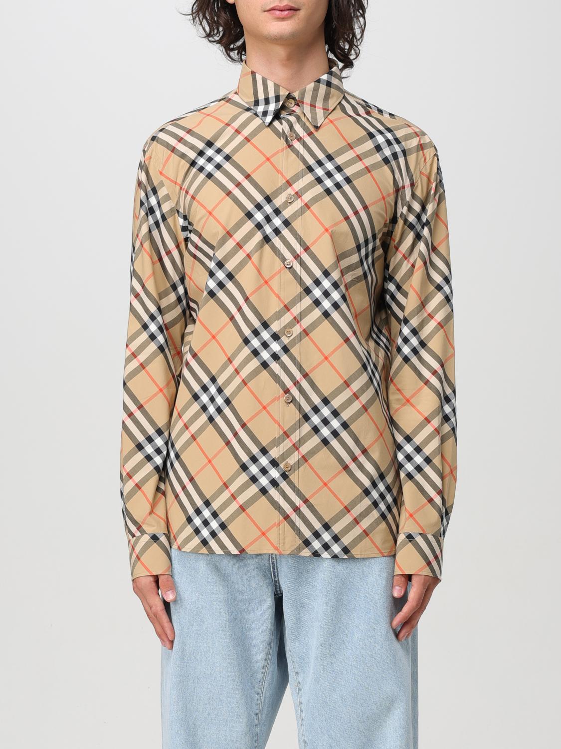 Shop Burberry Shirt  Men Color Sand