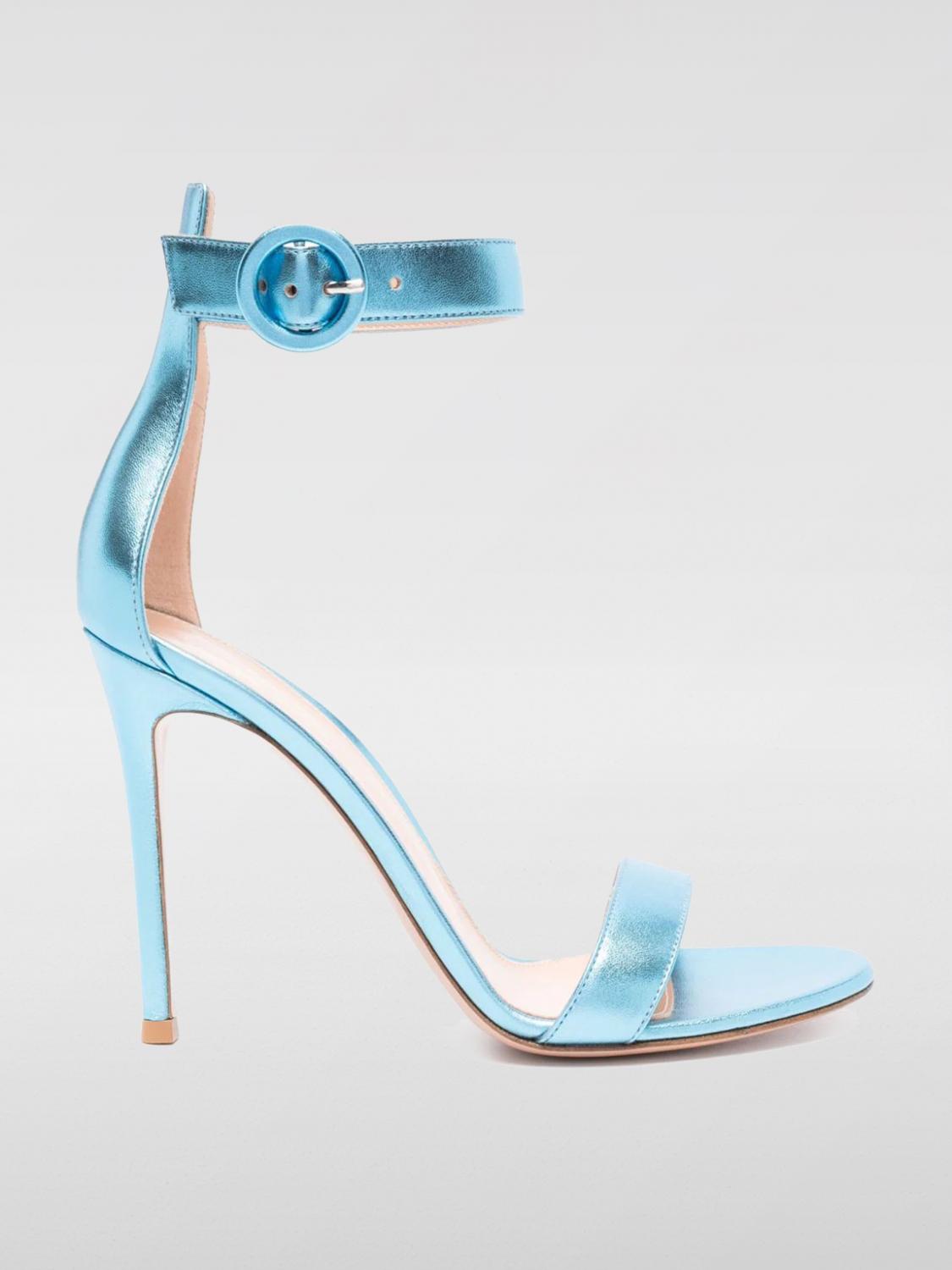 Shop Gianvito Rossi Heeled Sandals  Woman Color Blue In Blau