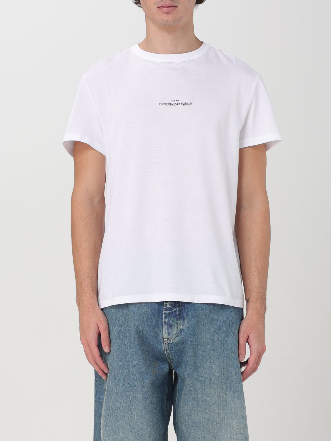 Shop Maison Margiela T-shirt  Men Color White In Weiss