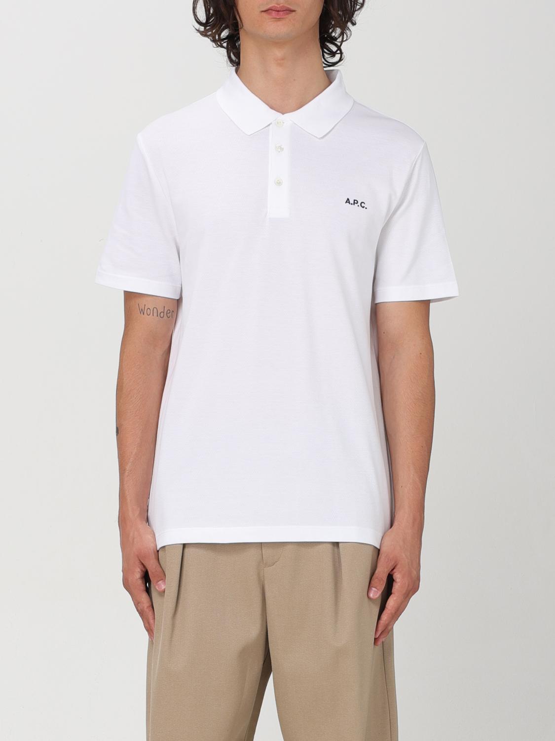 Shop Apc Polo Shirt A.p.c. Men Color White In 白色