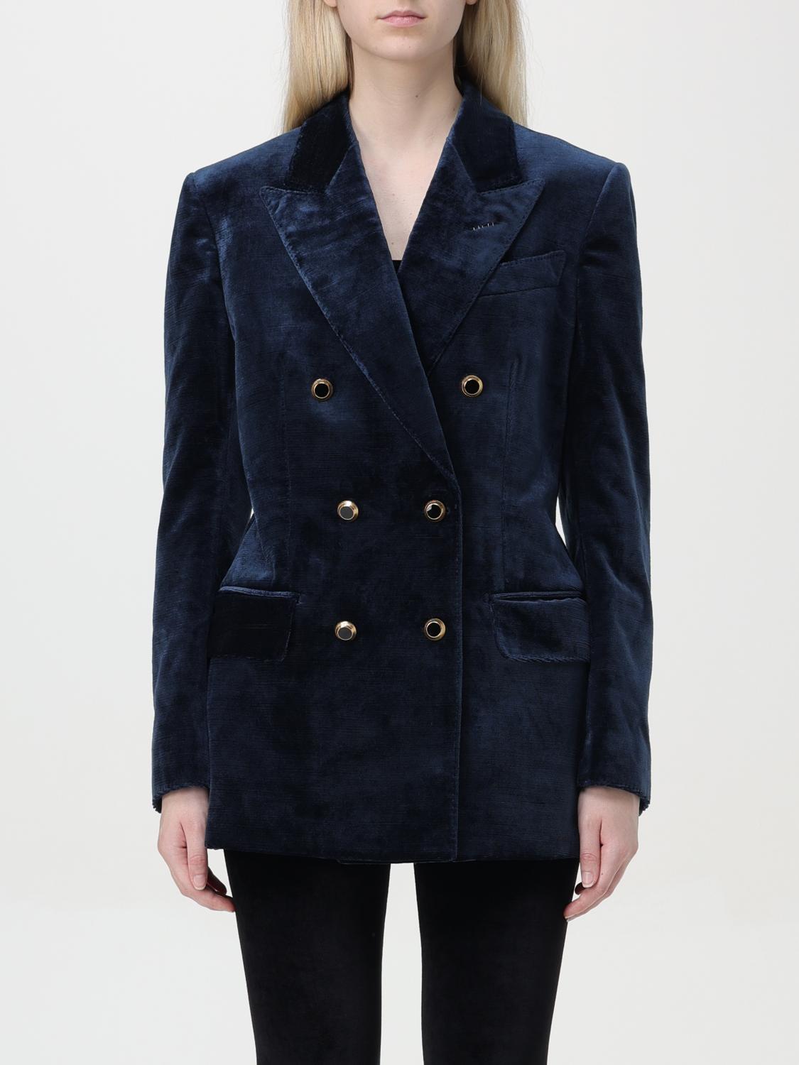 Shop Tom Ford Blazer  Woman Color Blue In Blau