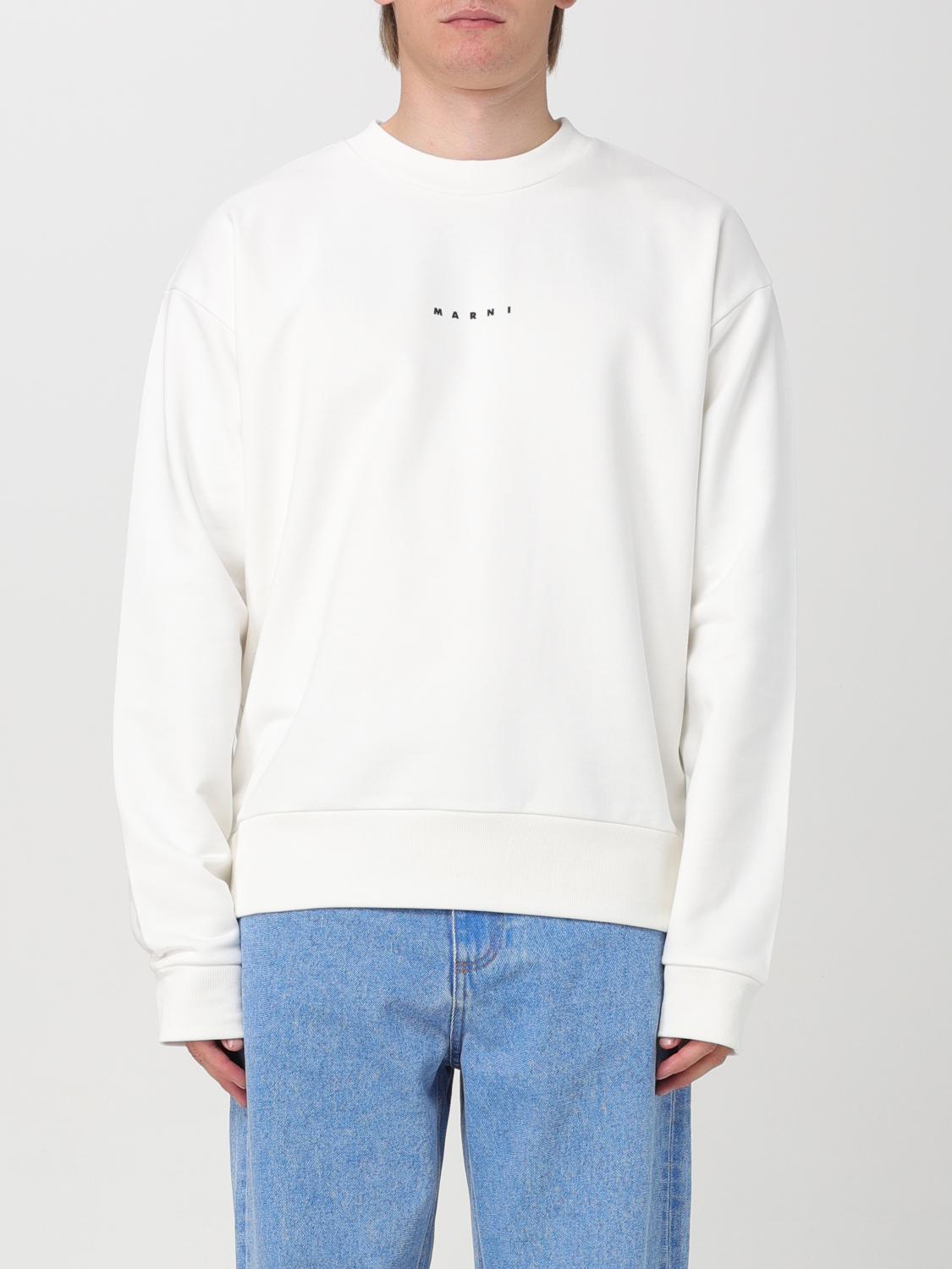 Shop Marni Sweatshirt  Men Color White