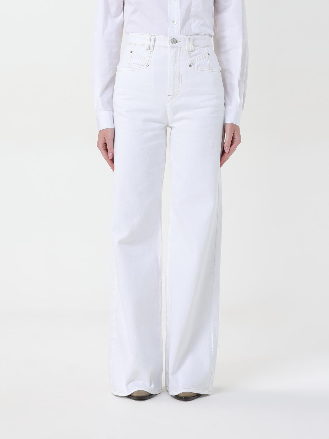 Shop Isabel Marant Jeans  Woman Color White