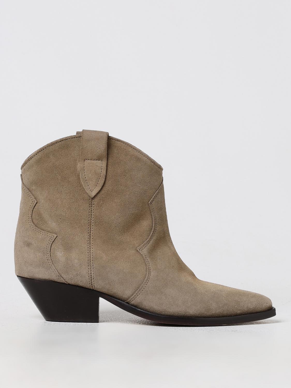 Shop Isabel Marant Flat Ankle Boots  Woman Color Beige