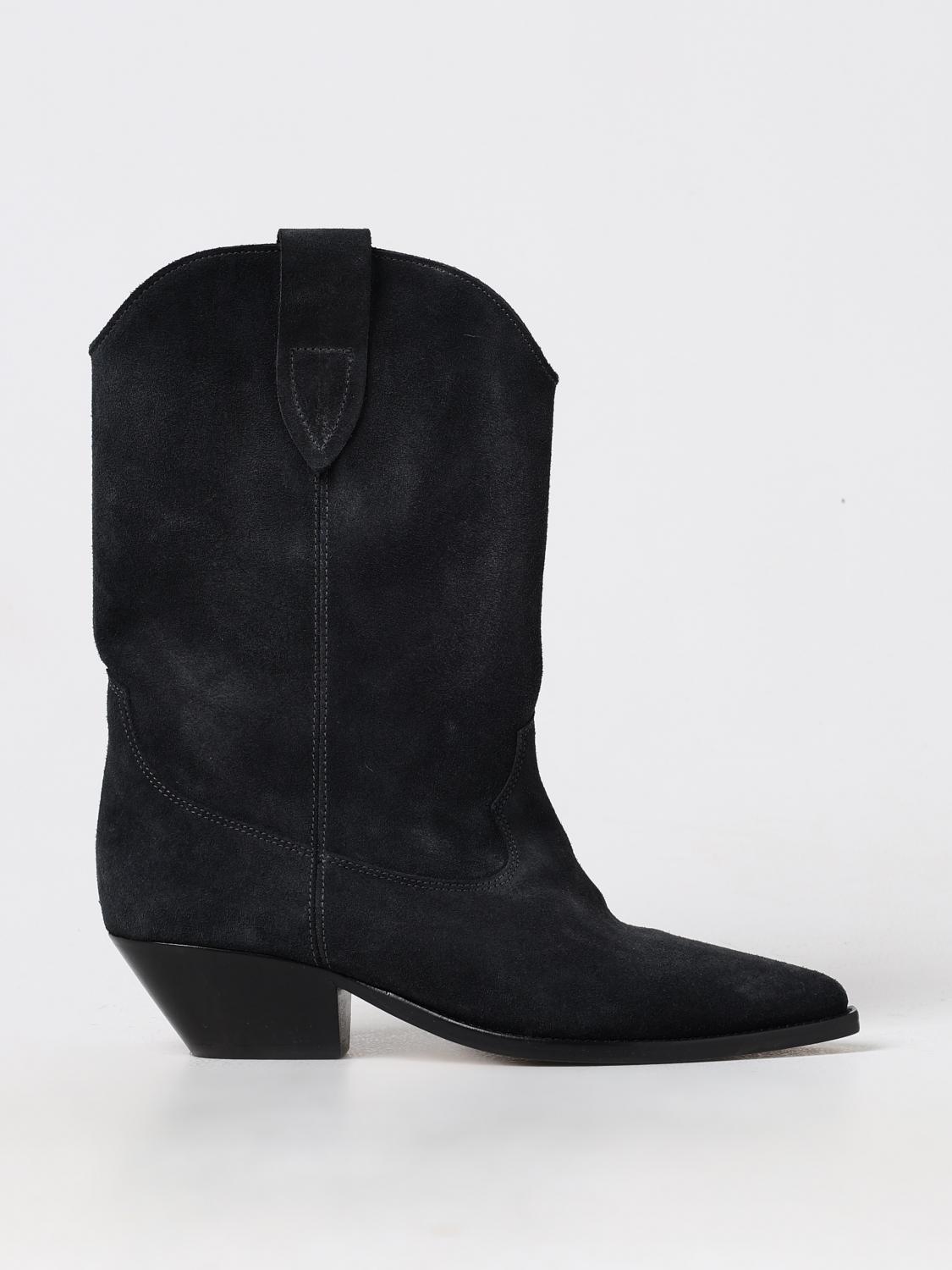 Shop Isabel Marant Flat Ankle Boots Woman Color Black