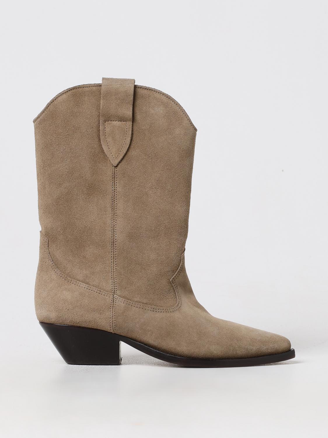 Shop Isabel Marant Flat Ankle Boots  Woman Color Beige