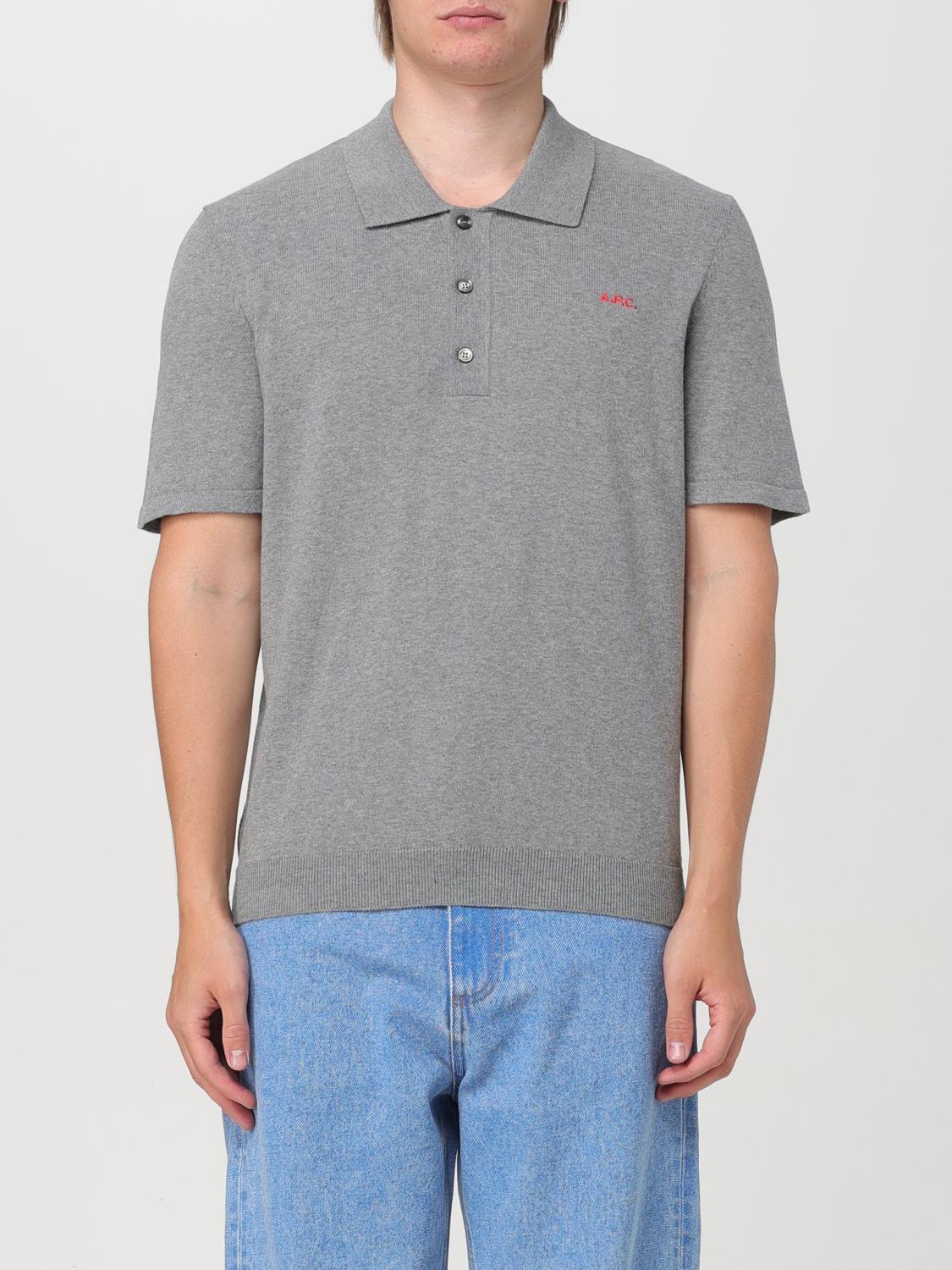 Polo Shirt A. P.C. Men color Grey