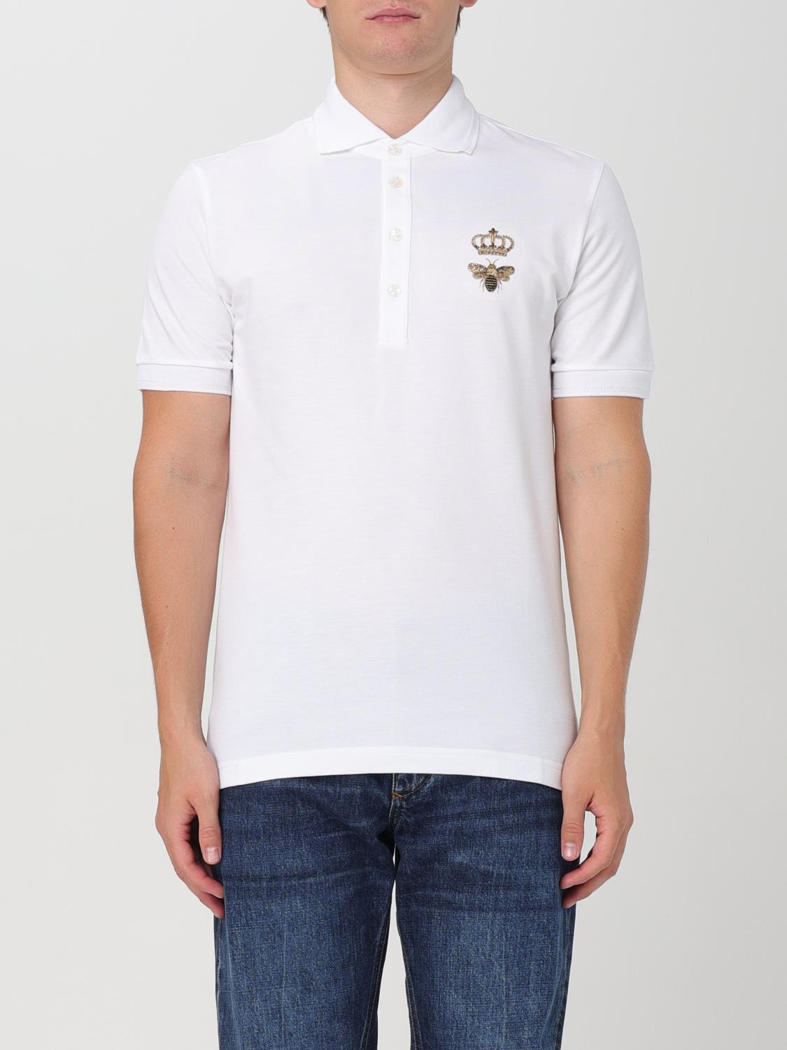 Shop Dolce & Gabbana Polo Shirt  Men Color White In Weiss