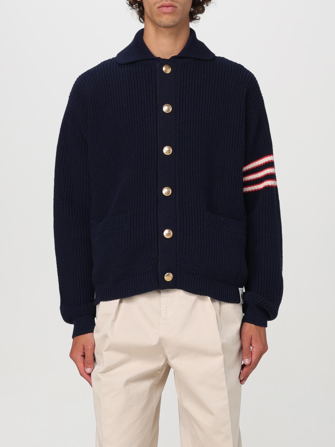 Shop Bally Cardigan  Men Color Blue In 蓝色