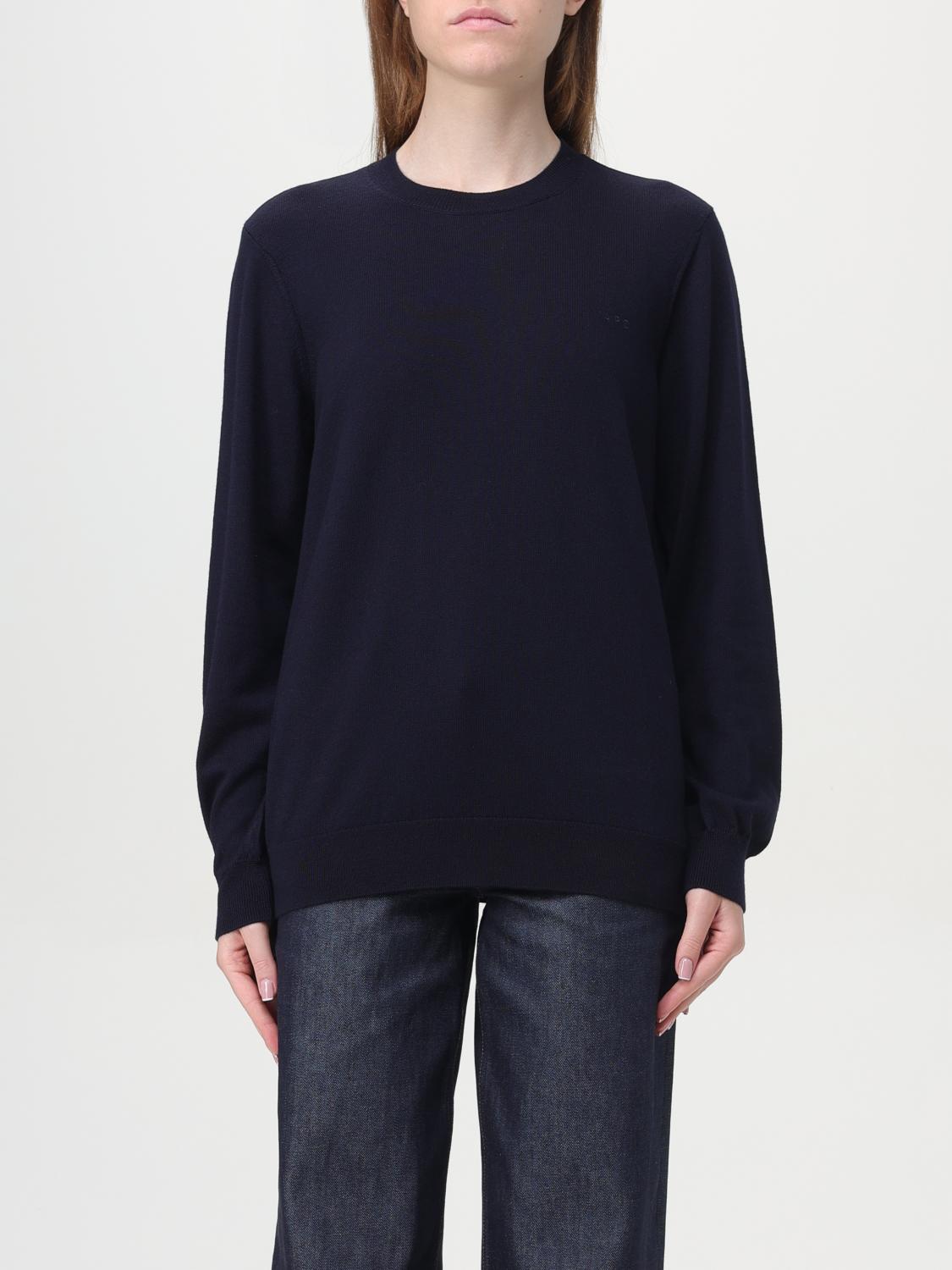 Shop Apc Sweater A.p.c. Woman Color Blue