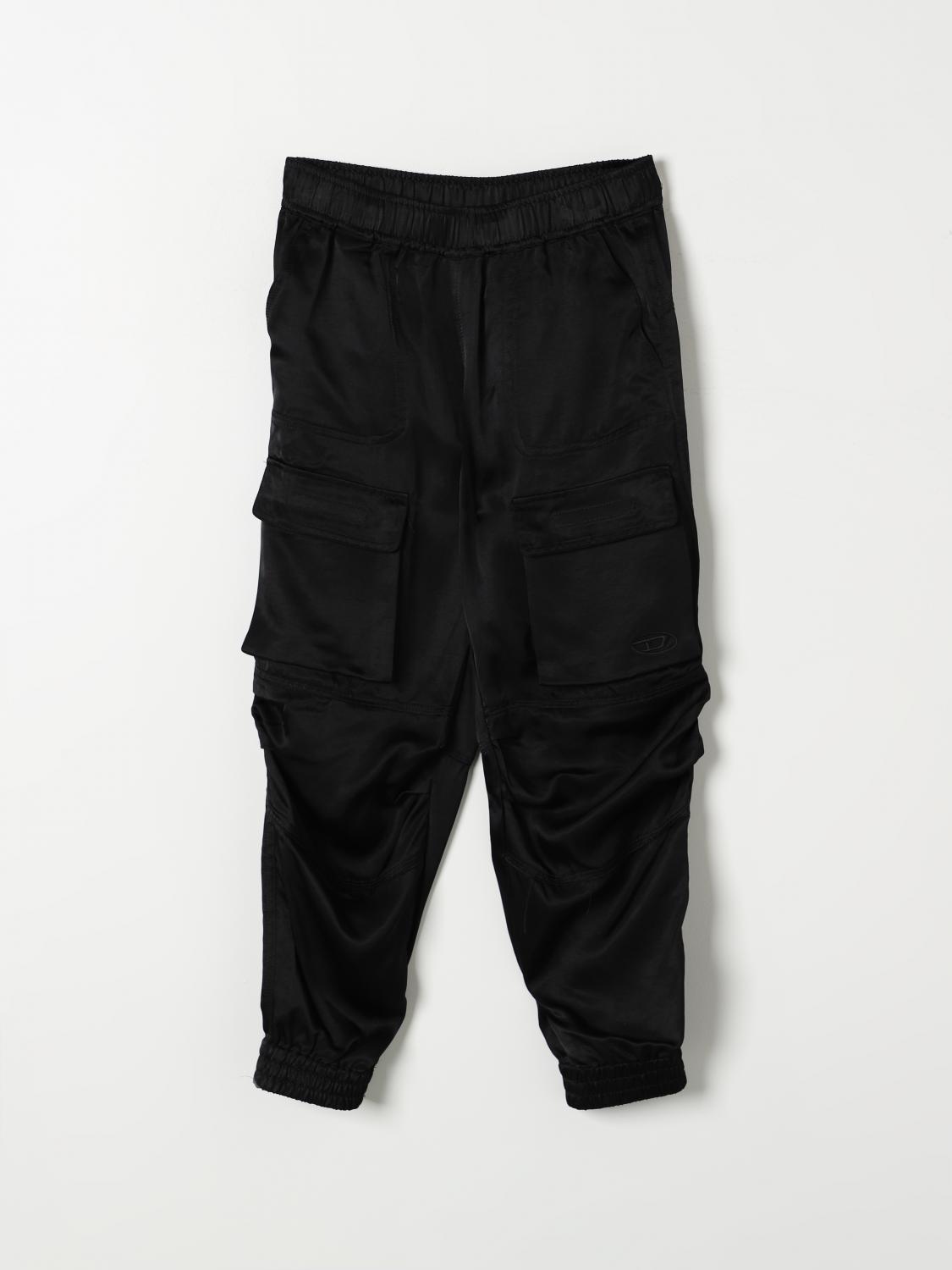 Shop Diesel Pants  Kids Color Black In Schwarz