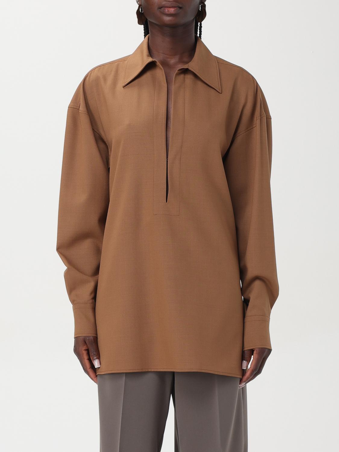 Shop Philosophy Di Lorenzo Serafini Shirt  Woman Color Brown