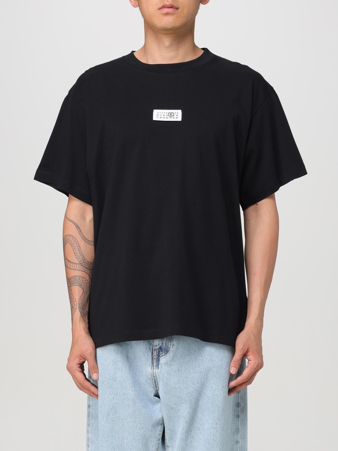 Shop Mm6 Maison Margiela T-shirt  Men Color Black