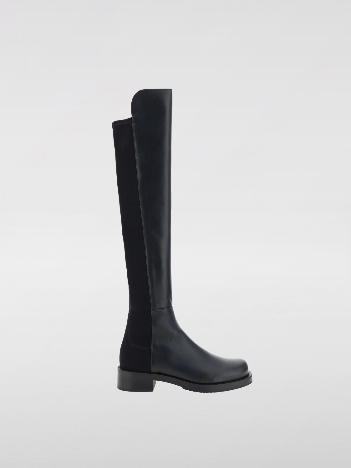 Shop Stuart Weitzman Boots  Woman Color Black In Schwarz