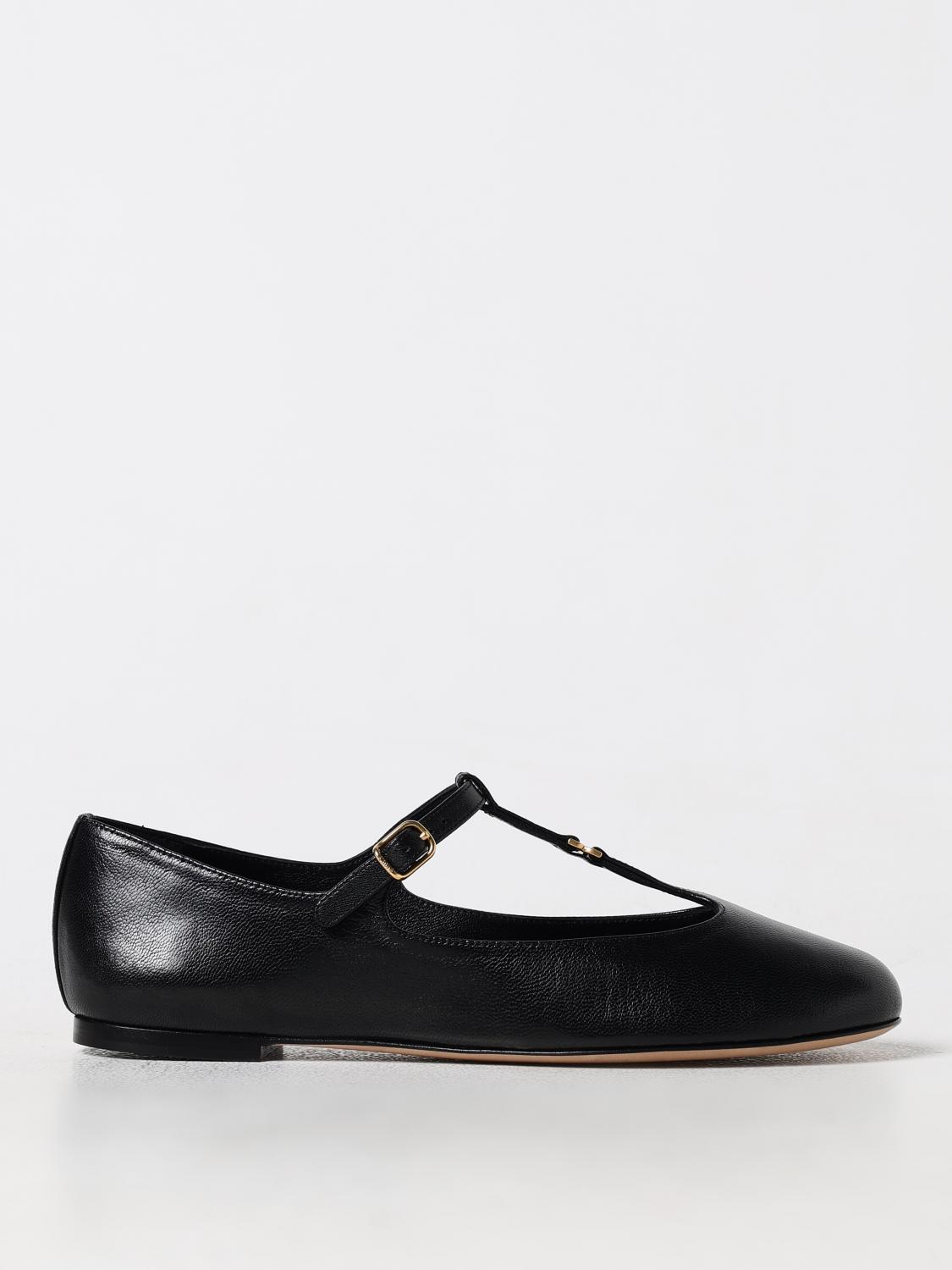 Shop Chloé Ballet Flats  Woman Color Black In Schwarz