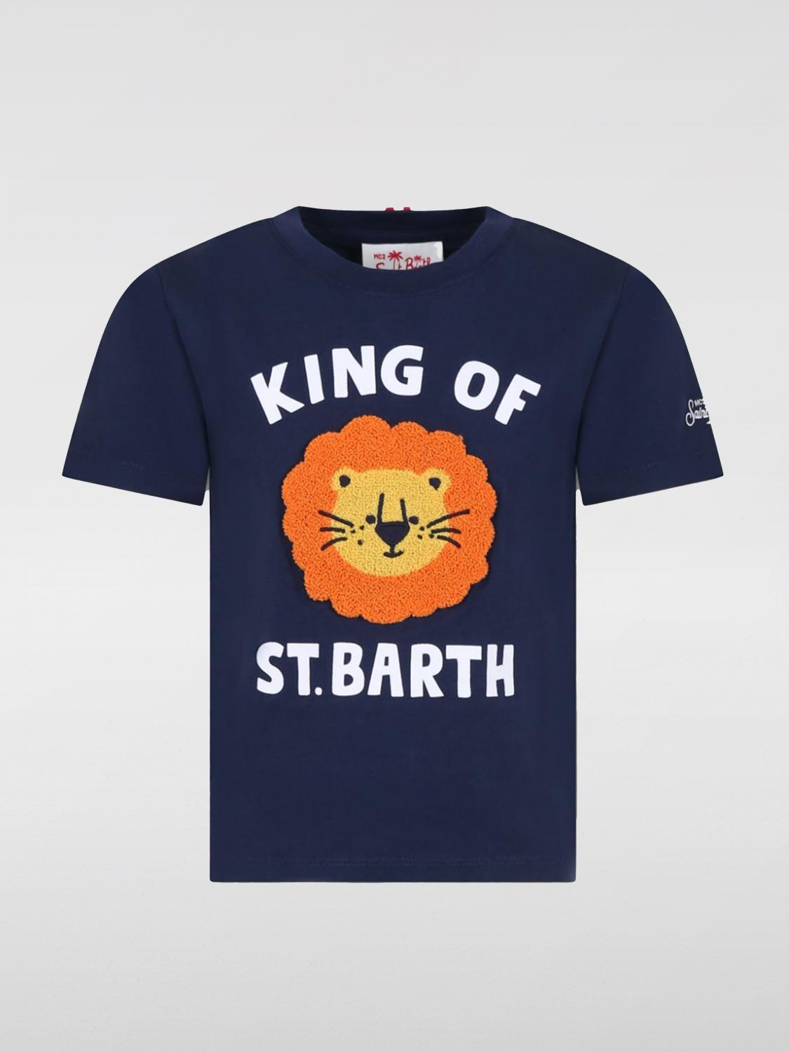 Shop Mc2 Saint Barth T-shirt  Kids Color Blue