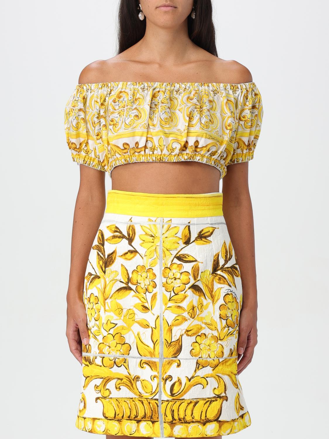 Shop Dolce & Gabbana Top  Woman Color Yellow In Gelb