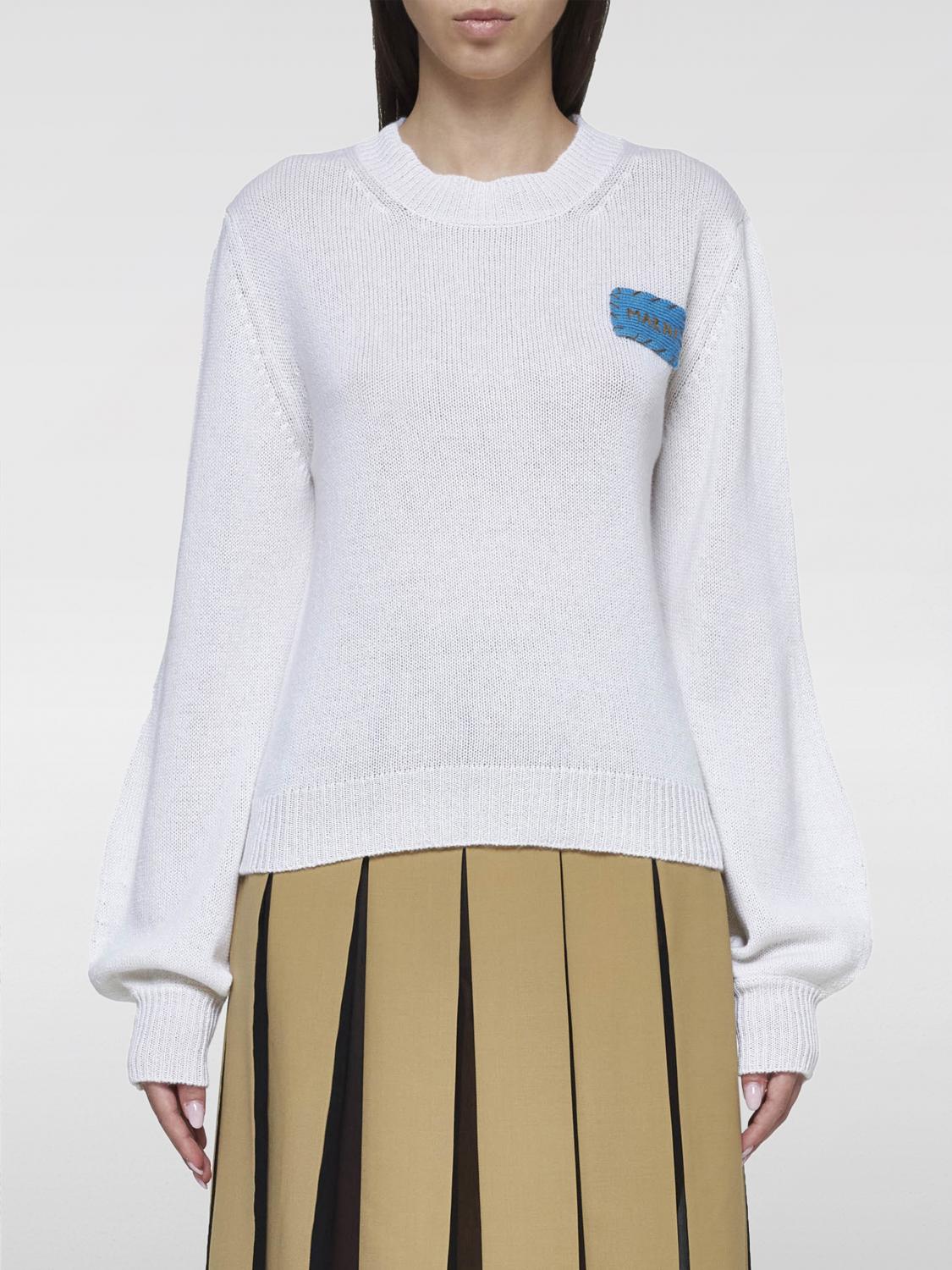 Shop Marni Sweater  Woman Color Yellow Cream