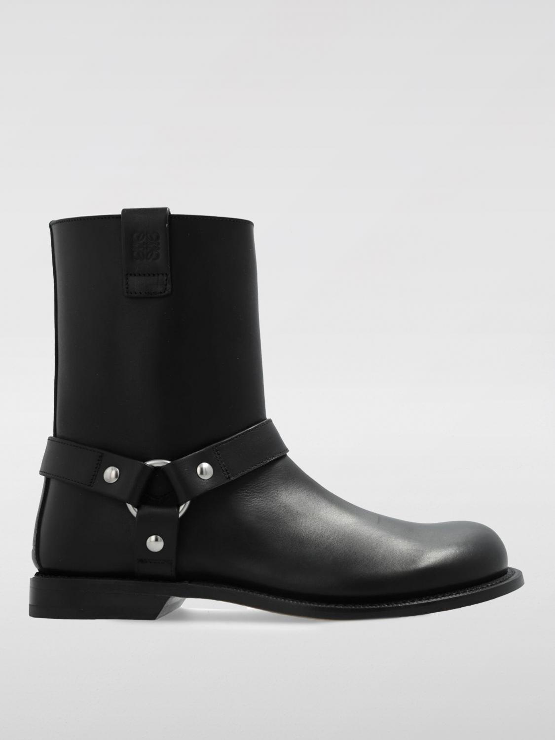 Flat Ankle Boots LOEWE Woman color Black