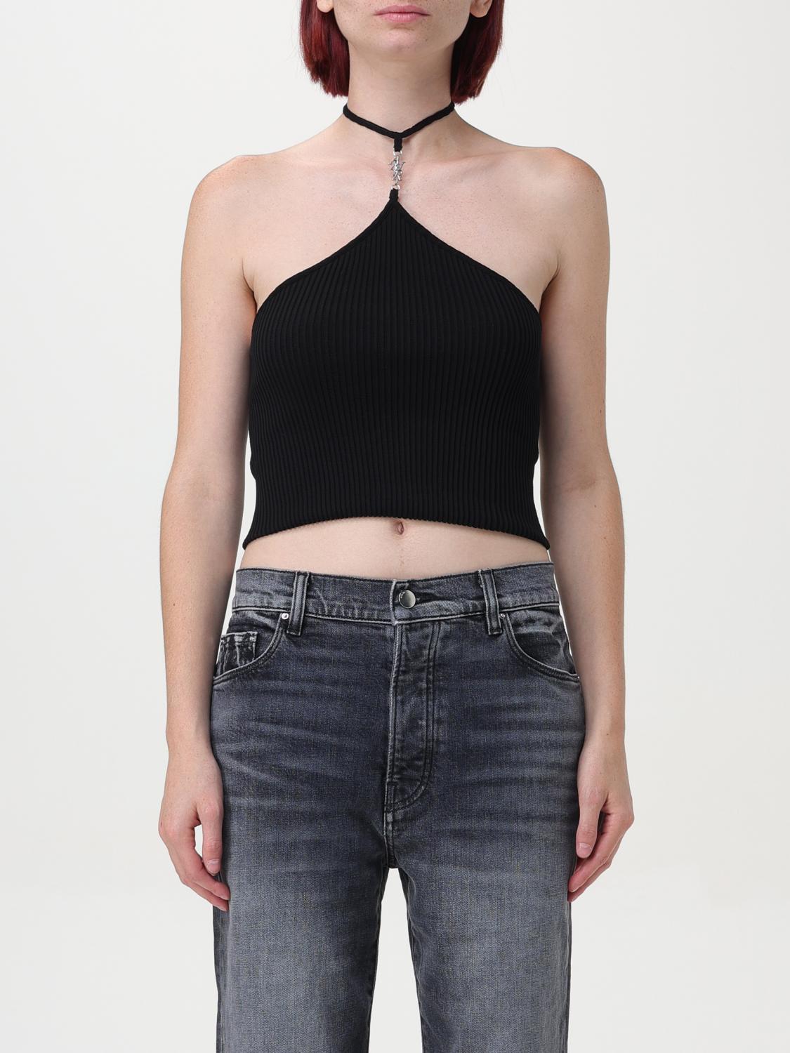 Shop Amiri Top  Woman Color Black